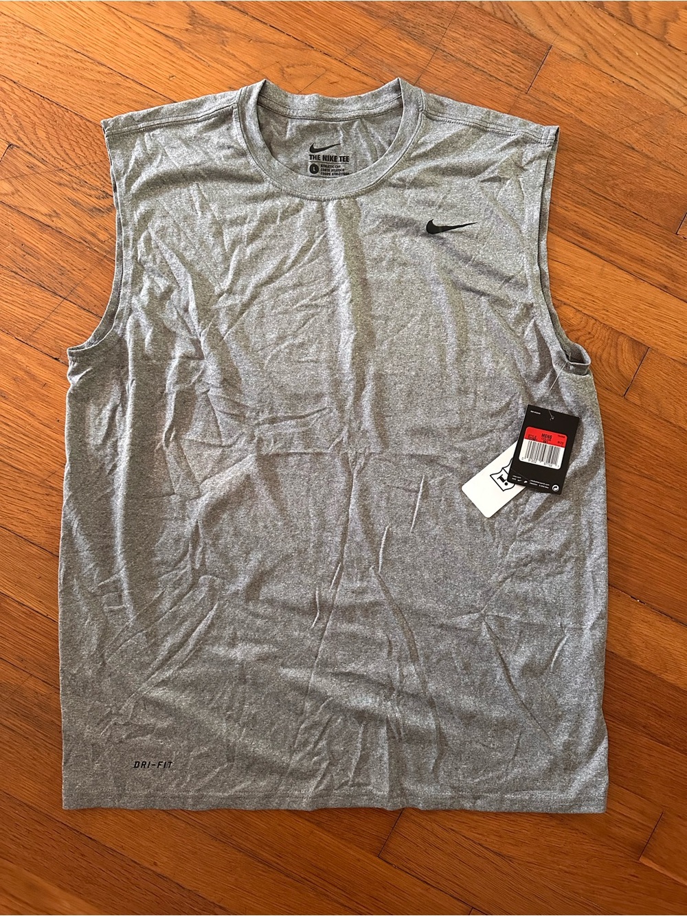 Nike Men’s Dri-FIT Sleeveless Training Shirt Gray Size Large NWT